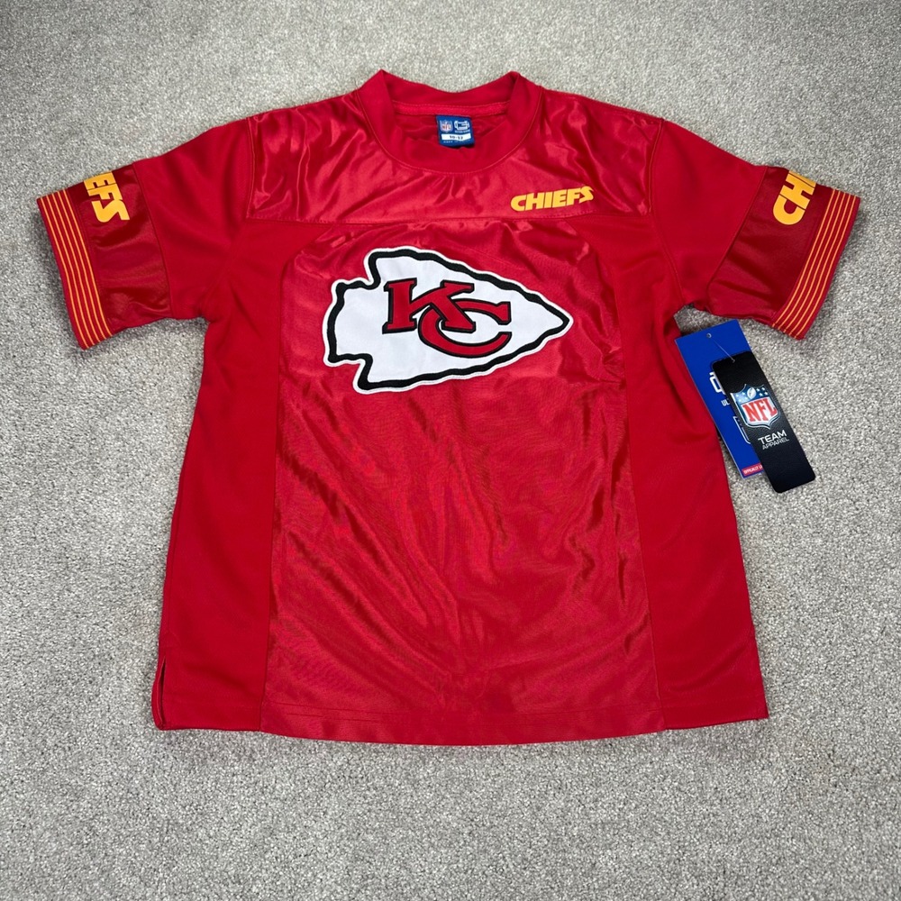 NFL Ultra Game Kids 10-12 Jersey Red Kansas City Chiefs Arrowhead Logo Sporty